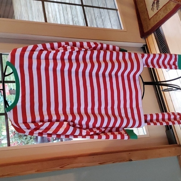 Shelry Red & White Striped Unisex 2 Piece Sz M Pagamas - Picture 4 of 14
